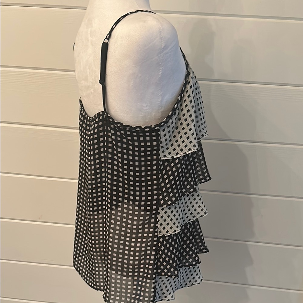 New York & Company Black and White Tiered Camisole - Picture 8 of 16